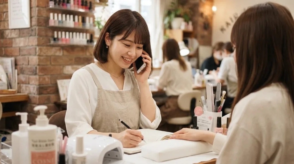 ネイル事業者の笑顔